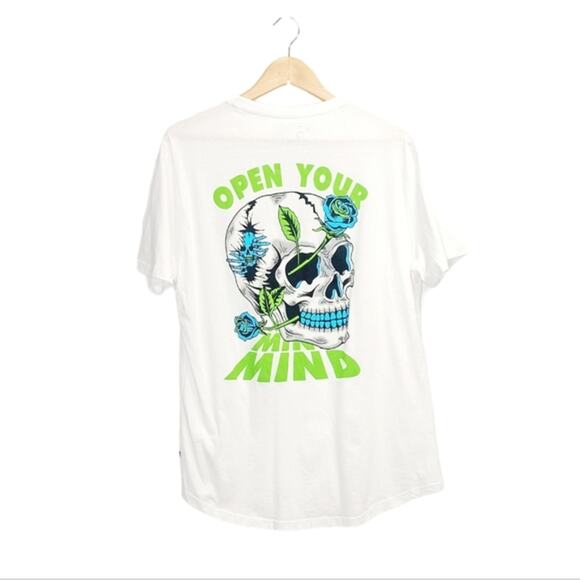 Dikotomy Graphic T-shirt Skulls  &  Roses Open your‎ mind - Picture 1 of 4